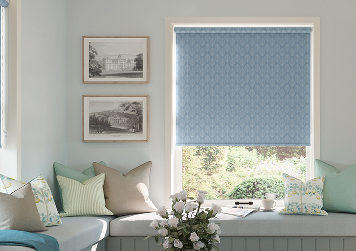 Beech Leaf (Blackout), Blue Wash - Roller Blind - Image 3